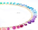 Colorful Multi Gemstone Necklace in a Rainbow Color Palette