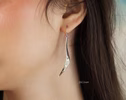 Hand-Sculpted Heart Earrings with Amethyst Hearts in Sterling Silver
