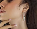 Hand-Sculpted Heart Earrings with Amethyst Hearts in Sterling Silver