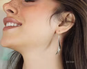 Hand-Sculpted Heart Earrings with Amethyst Hearts in Sterling Silver