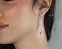 Hand-Sculpted Heart Earrings with Amethyst Hearts in Sterling Silver