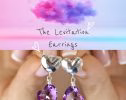 Hand-Sculpted Heart Earrings with Amethyst Hearts in Sterling Silver