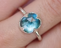 London Blue Topaz Ring in Sterling Silver, Alternative Engagement Ring