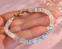 Madagascar Rainbow Moonstone Bracelet in Gold Filled or Silver