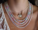 Madagascar Rainbow Moonstone Necklace in Gold Filled or Silver