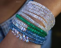 Santa Maria Aquamarine and Rainbow Moonstone Bracelet, Moonstone and Aquamarine Beaded Bracelet in Gold Filled