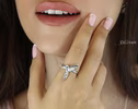 Sculptural Hummingbird Ring, Colibri Ring in Sterling Silver