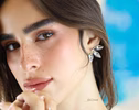 Sculptural Leaf Earrings, Floral Stud Earrings in Sterling Silver