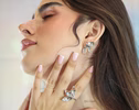 Sculptural Leaf Ring, Botanical Statement Ring in Sterling Silver