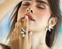 Sculptural Leaf Ring, Botanical Statement Ring in Sterling Silver