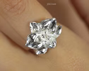 Sculptural Orchid Ring, Flower Ring in Sterling Silver