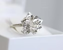 Sculptural Orchid Ring, Flower Ring in Sterling Silver