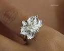Sculptural Orchid Ring, Flower Ring in Sterling Silver