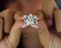 Sculptural Orchid Ring, Flower Ring in Sterling Silver