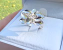 Sculptural Orchid Ring, Flower Ring in Sterling Silver