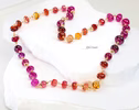 Solid Gold 14K Multi Gemstone Necklace Wire Wrapped in Gold, Gemmy Necklace, Colorful Multi Stone Necklace