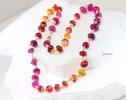 Solid Gold 14K Multi Gemstone Necklace Wire Wrapped in Gold, Gemmy Necklace, Colorful Multi Stone Necklace