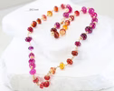 Solid Gold 14K Multi Gemstone Necklace Wire Wrapped in Gold, Gemmy Necklace, Colorful Multi Stone Necklace