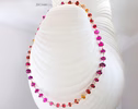 Solid Gold 14K Multi Gemstone Necklace Wire Wrapped in Gold, Gemmy Necklace, Colorful Multi Stone Necklace