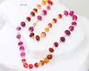 Solid Gold 14K Multi Gemstone Necklace Wire Wrapped in Gold, Gemmy Necklace, Colorful Multi Stone Necklace