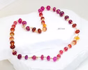 Solid Gold 14K Multi Gemstone Necklace Wire Wrapped in Gold, Gemmy Necklace, Colorful Multi Stone Necklace