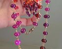 Sunset Gemstone Cluster Earrings, Sapphire Ruby Drop Earrings in Gold Filled